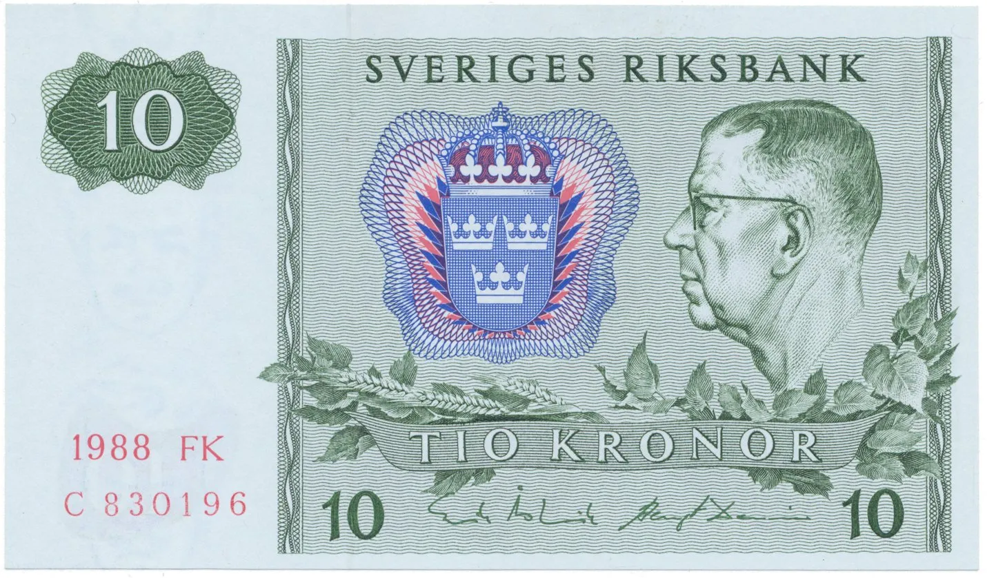 Švédsko, 10 Kronor 1988, P.52e