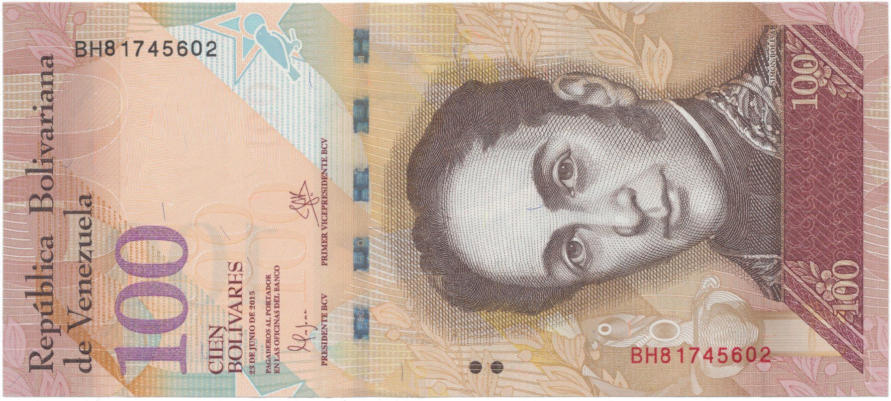 Venezuela, 100 Bolivares 2015, P.93i