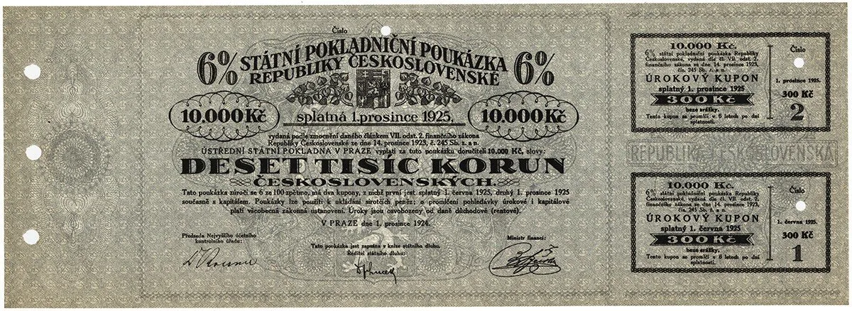 Státní pokladniční poukázky, 1919 - 1939 — 1