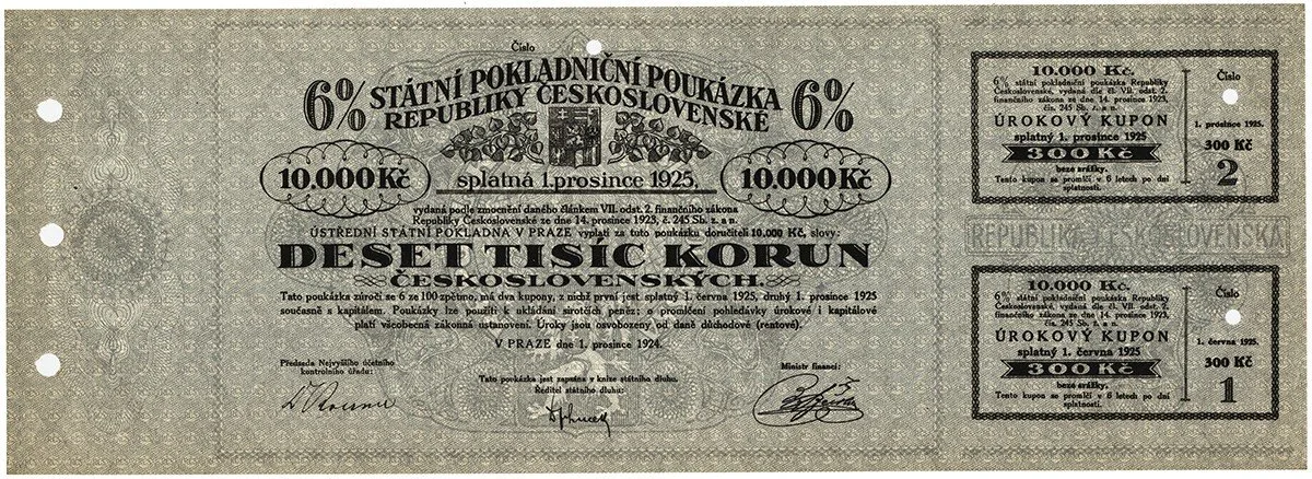 Státní pokladniční poukázky, 1919 - 1939 — 1
