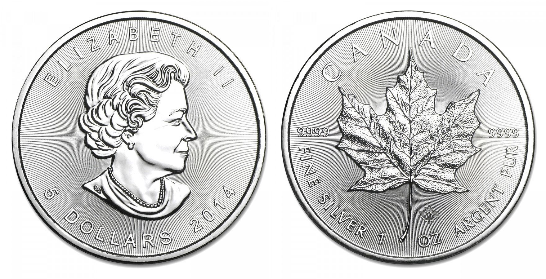 Kanada, 5 Dollars 2014 - Maple Leaf