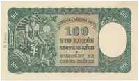 100 Koruna 1940, II. vydání, série A 10, Hej.49a2 - fotografie 2