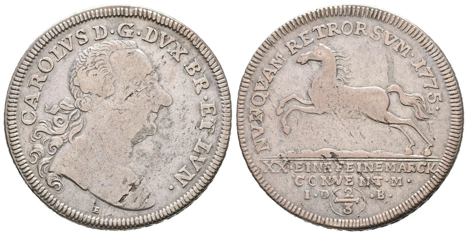 Brunšvick-Wolfenbüttel, 2/3 Tolaru 1775 IDB