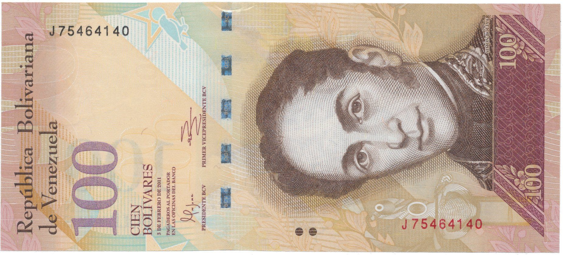 Venezuela, 100 Bolivares 2011, P.93d