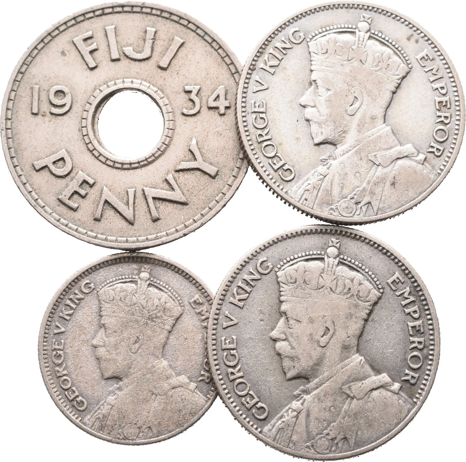 Fiji, Soubor mincí Penny, Pence, Shilling
