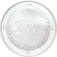 2000 Kč 2000 - Rok dva tisíce - konec milénia, PROOF - matové averzní pole - fotografie 2