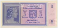 Protektorát Čechy a Morava, 5 Koruna b.d. (1940), tisk TB NBČM, série B, perf. NEPLATNÉ, Hej.31aB.S2 - fotografie 2