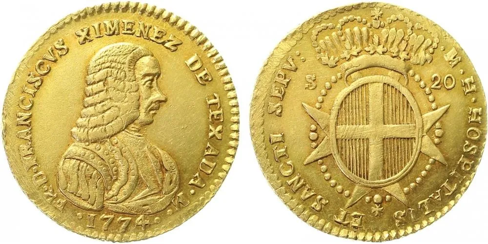 Malta - Řád Johanitů, Francisco Ximenez de Texada, 1773 - 1775 — 1