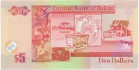 Belize, 5 Dollars 2011, P.67e - fotografie 2