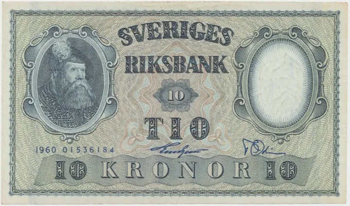 Švédsko, 10 Kronor 1960, P.43h