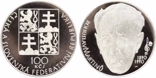 100 Kčs 1990 - Bohuslav Martinů, PROOF