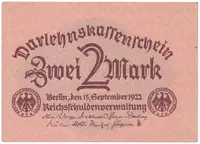 Německo, 2 Mark 1922, Ro.74