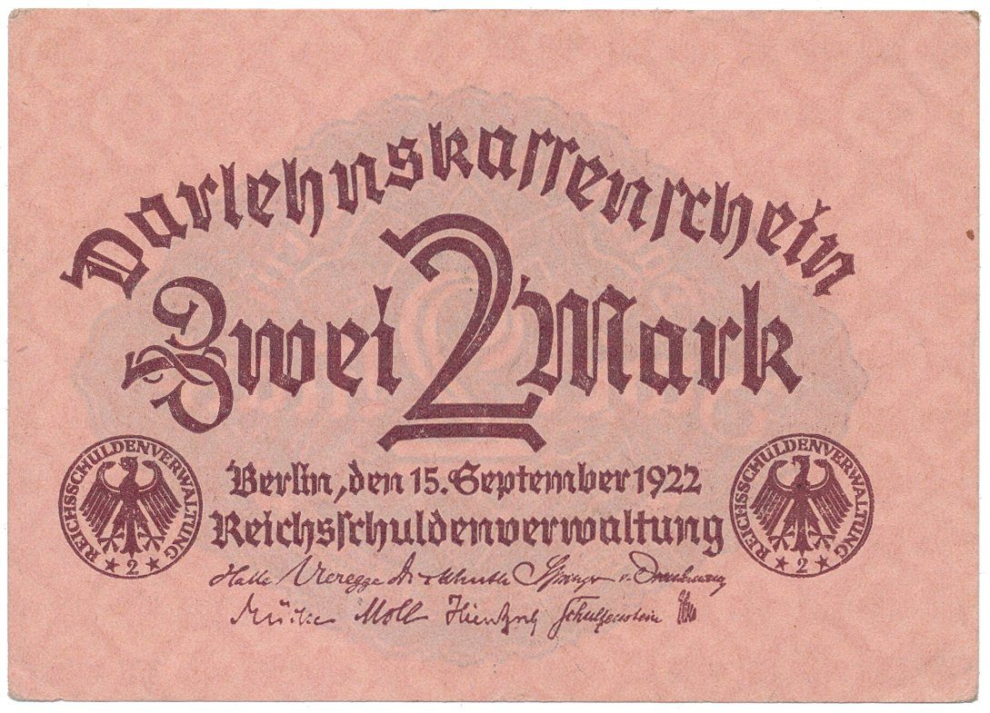 Německo, 2 Mark 1922, Ro.74