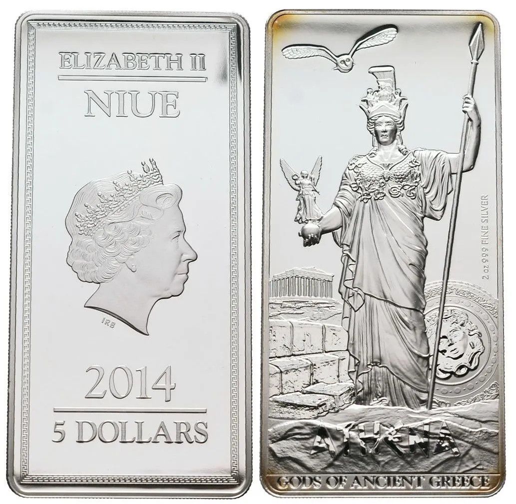 Nový Zéland, 5 Dollar 2014 - Athena