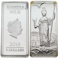 Nový Zéland, 5 Dollar 2014 - Athena
