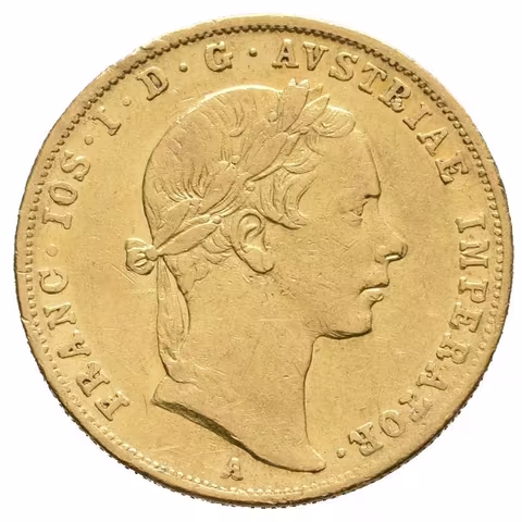 Dukát 1853 A, nep. zbytky lesku, rysky a hranky