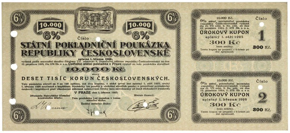 Státní pokladniční poukázky, 1919 - 1939 — 1