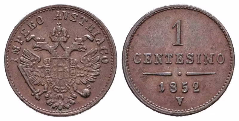 1 Centesimo 1852 V