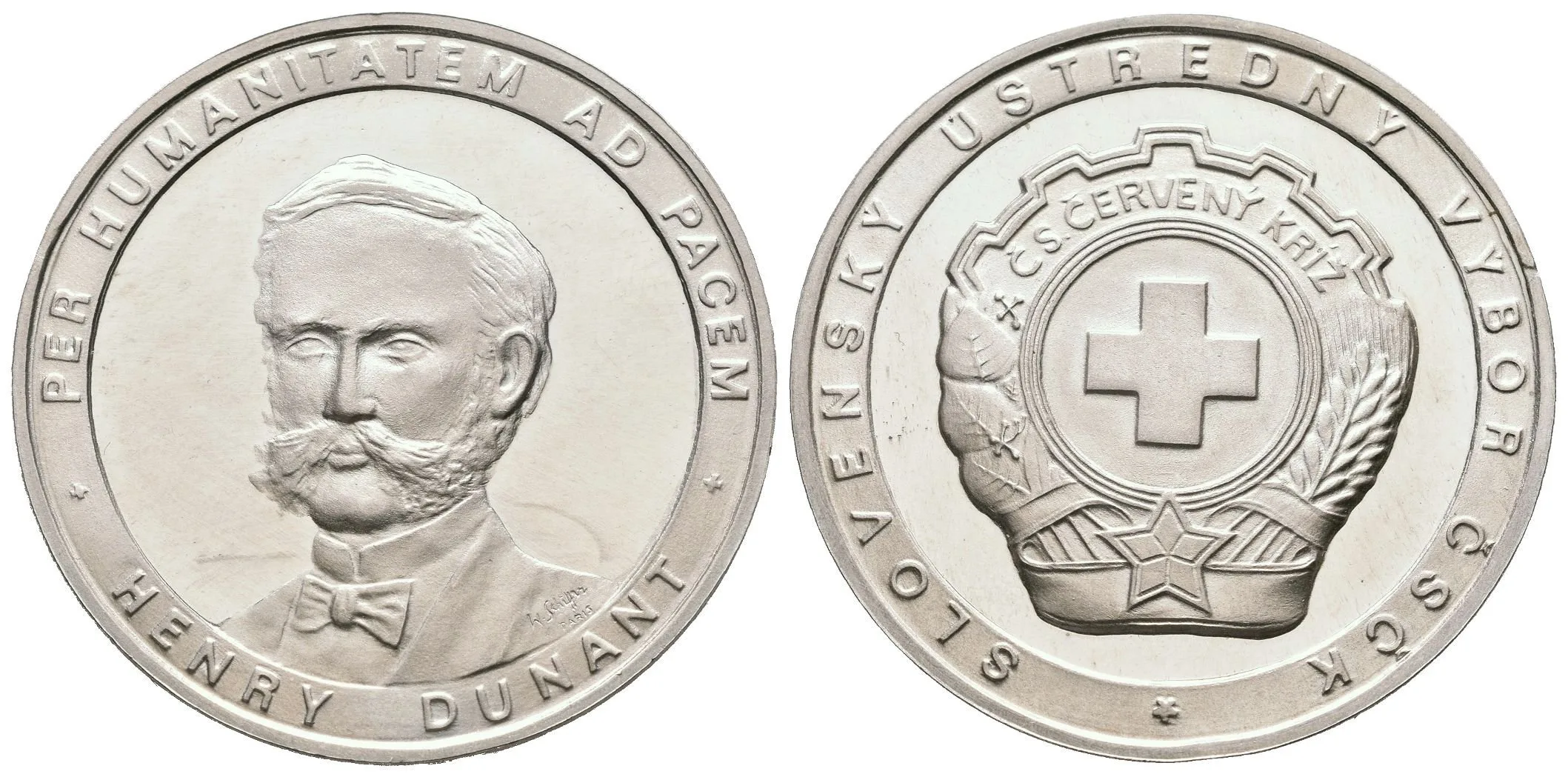 AR Medaile b.l. - Henry Dunant, Slovenský ústřední výbor ČSČK. — 1