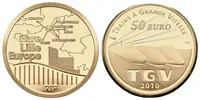 Francie, 50 Euro 2010 - Lille Europe TGV