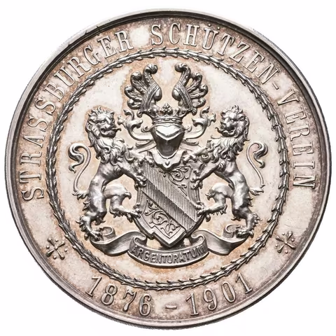 AR Medaile 1901 - K 25. výročí střeleckého spolku v Strassbourgu.