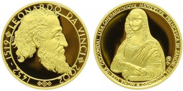 Medaile 2002 - Leonardo da Vinci a Mona Lisa
