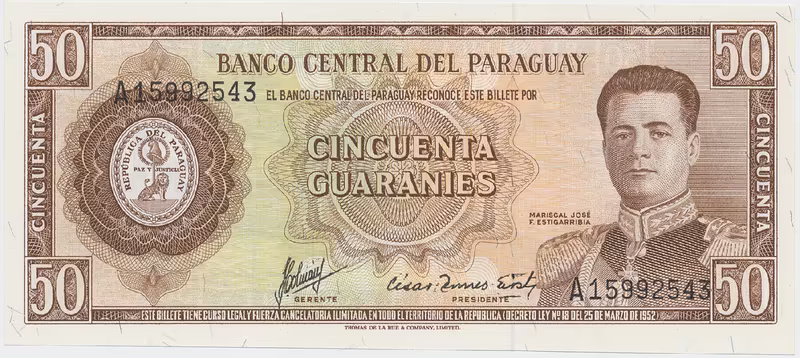 Paraguay, 50 Guaranies (1963~), P.197b