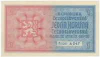 Protektorát Čechy a Morava, 1 Koruna b.d. (1938), bez přetisku, Hej.28c - fotografie 2