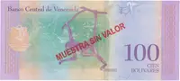 Venezuela, 100 Bolivares 2018, anulát - MUESTRA SIN VALOR, P.106as - fotografie 2
