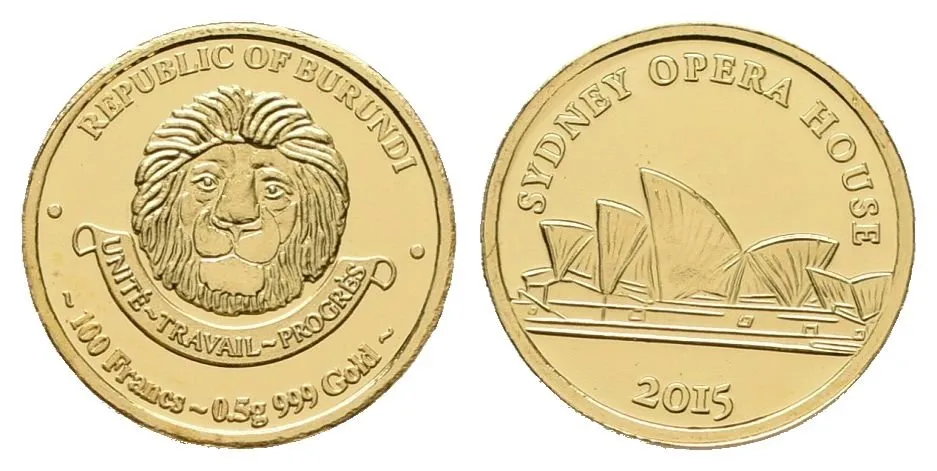 Burundi, 100 Franků 2015 - Opera v Sydney