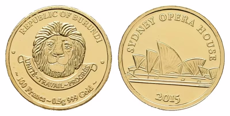 Burundi, 100 Franků 2015 - Opera v Sydney