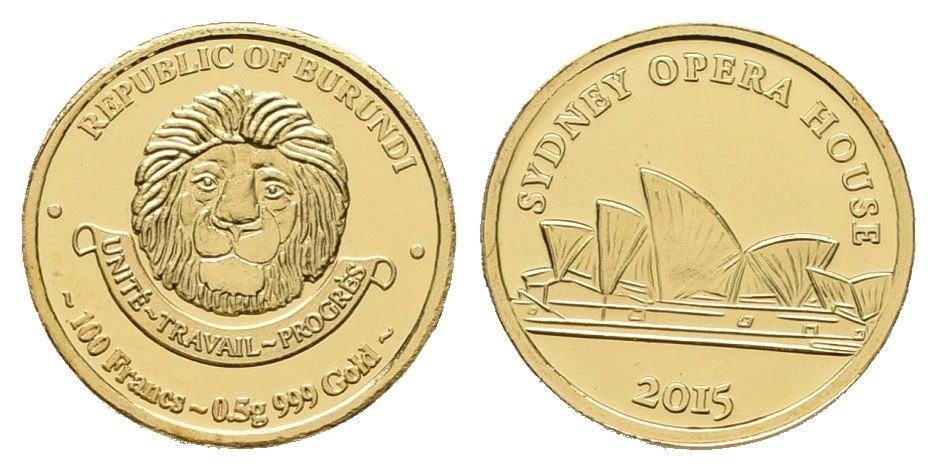 Burundi, 100 Franků 2015 - Opera v Sydney