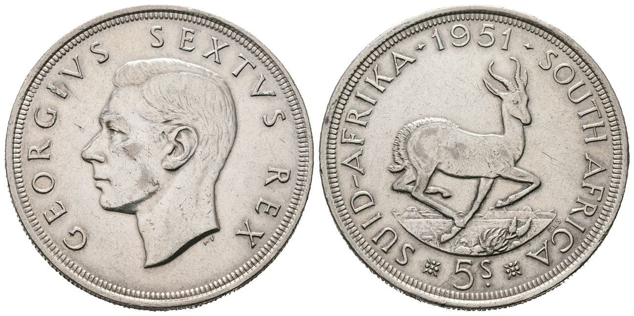 Jihoafrická republika, 5 Shillings 1951