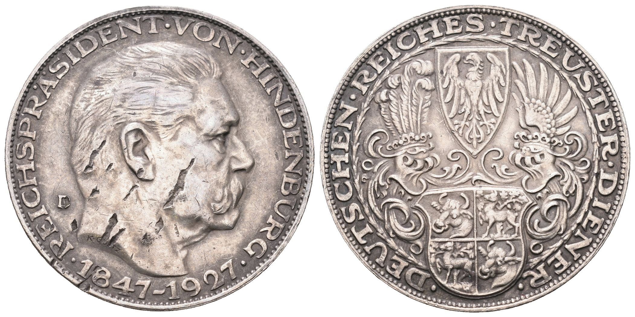 Výmar, AR Medaile 1928 - K 80. narozeninám P. von Hindenburga