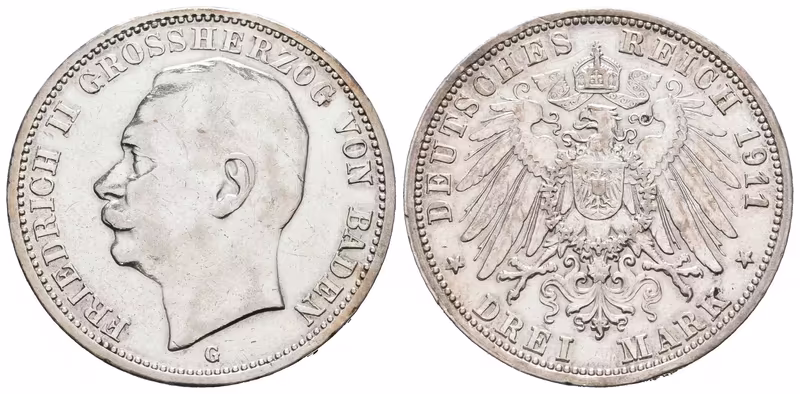 Baden, 3 Marka 1911 G
