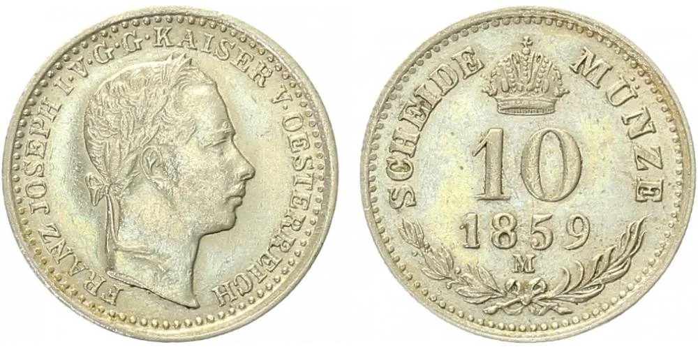 Rakouská a spolková měna, 1857 - 1892 — 1