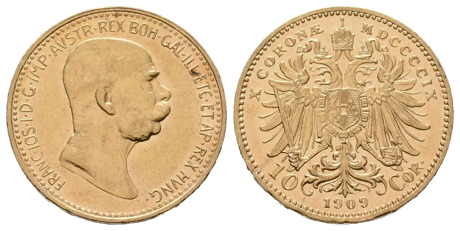 10 Koruna 1909, typ Marschall