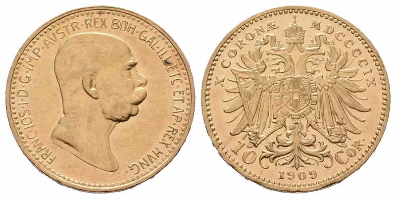 10 Koruna 1909, typ Marschall