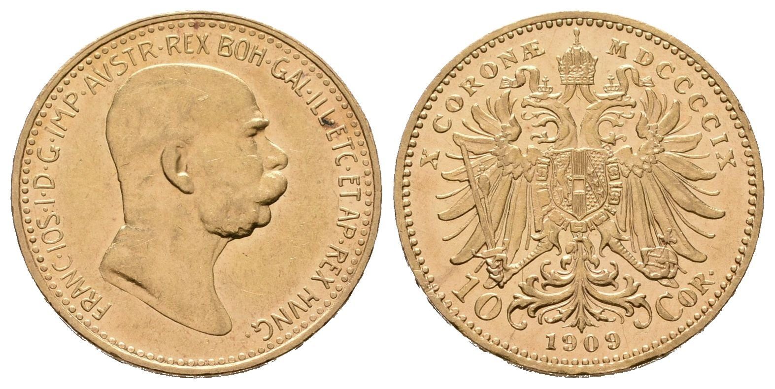 10 Koruna 1909, typ Marschall