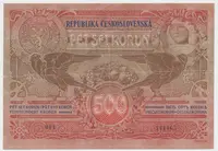 Československo, 500 Koruna 1919, série 014, dobový padělek "Meszáros", Hej.13P2