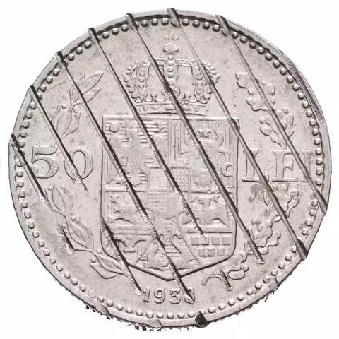 50 Lei 1938, KM.55, oficiální demonetizace.