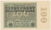 Německo, 100 Millionen Mark 1923, Ringe, Ro.106q