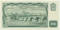 Česká republika, 100 Koruna 1961 + kolek (1993), II. vydání, série M, Hej.CZ4bM - fotografie 2