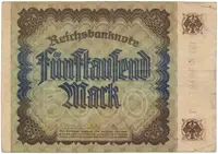 Německo, 5000 Mark 1922, Ro.80b - fotografie 2