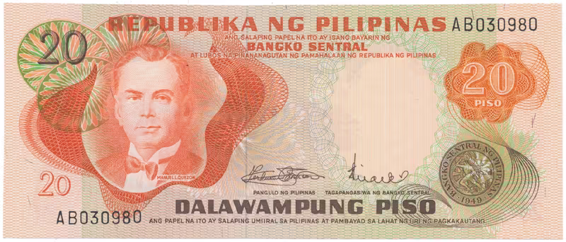 Filipíny, 20 Piso (1969), P.145b