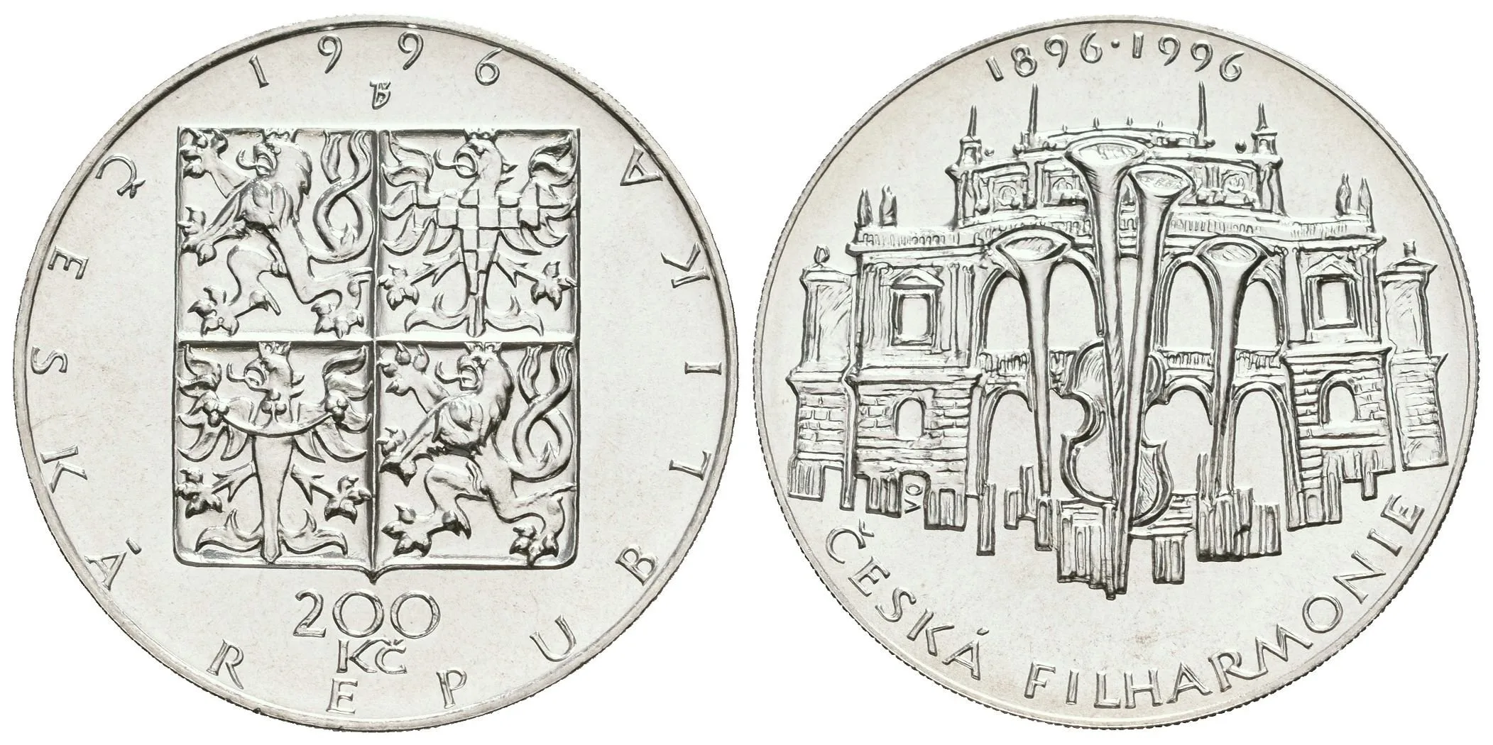 200 Kč 1996 - Česká filharmonie, kapsle, certifikát — 1