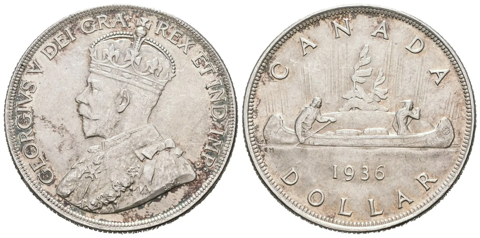 Dollar 1936, KM.31, pěkná zachovalost, patina, zbytky lesku, — 1