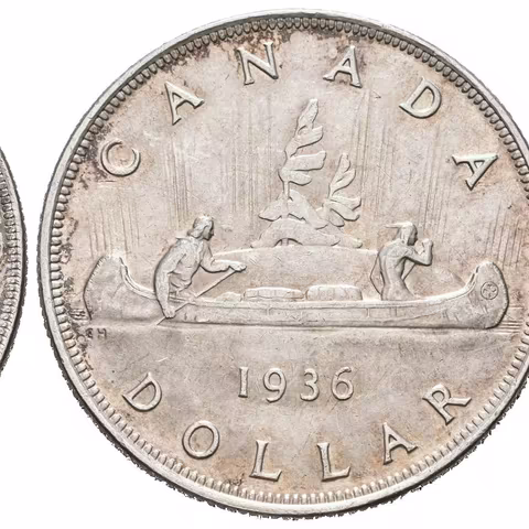 Dollar 1936, KM.31, pěkná zachovalost, patina, zbytky lesku,