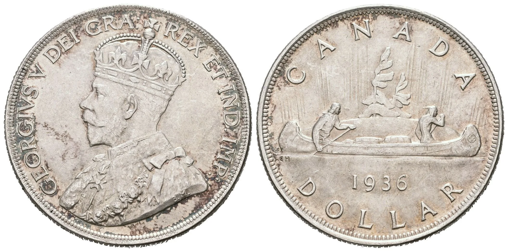 Dollar 1936, KM.31, pěkná zachovalost, patina, zbytky lesku, — 1