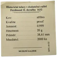 Replika - Historický tolar - Ferdinand II. 1632 - fotografie 2
